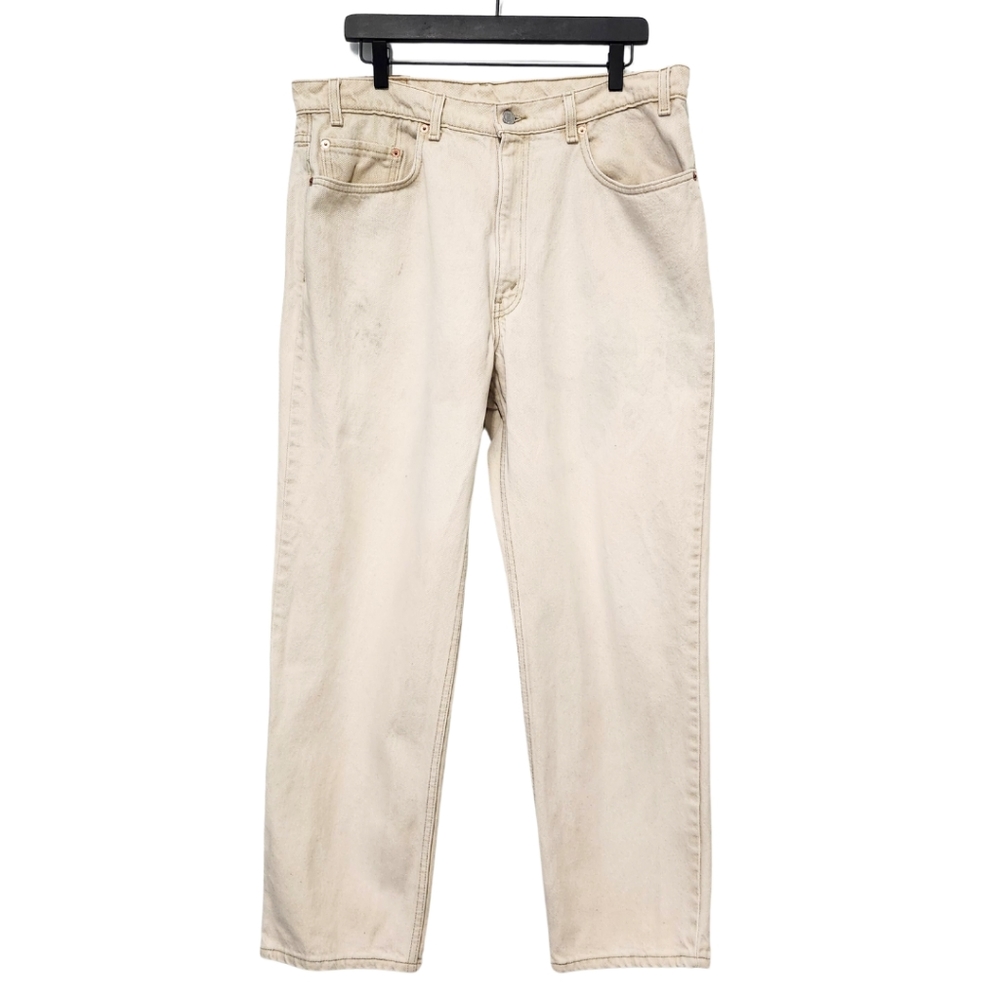 90's Vintage Levi's 550 Light Khaki Relaxed fit Size W38/L30